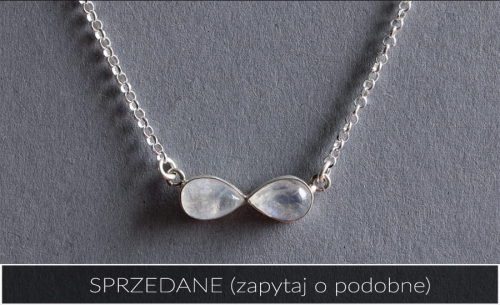 Naszyjnik z kamieniem księżycowym