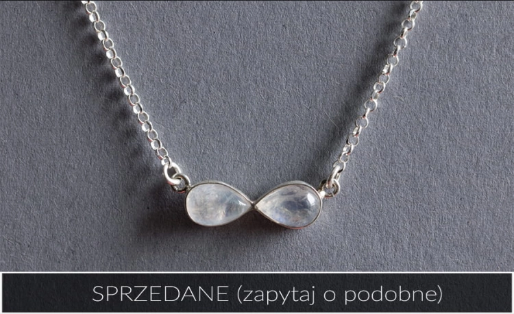 Naszyjnik z kamieniem księżycowym