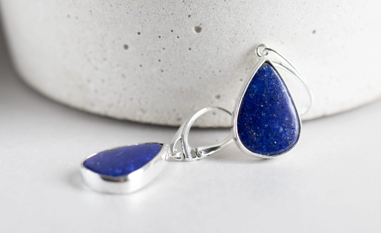 Lapis lazuli kolczyki wiszące
