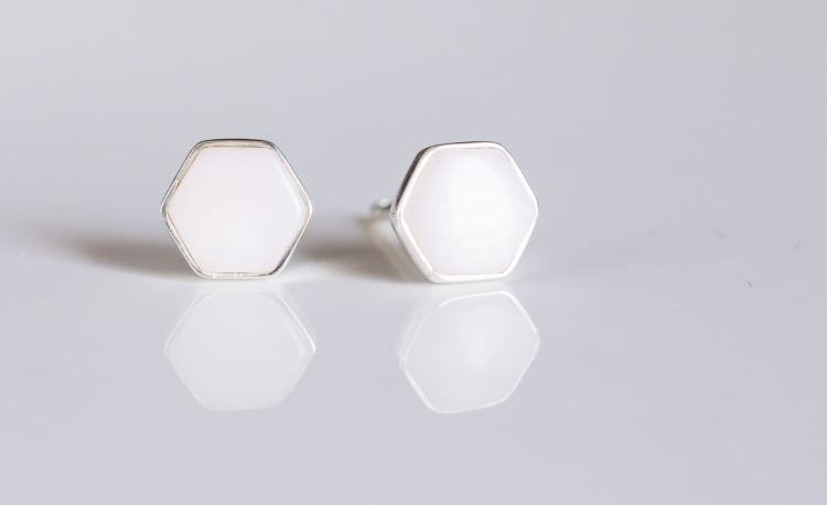 Różowe opale naturalne kolczyki
