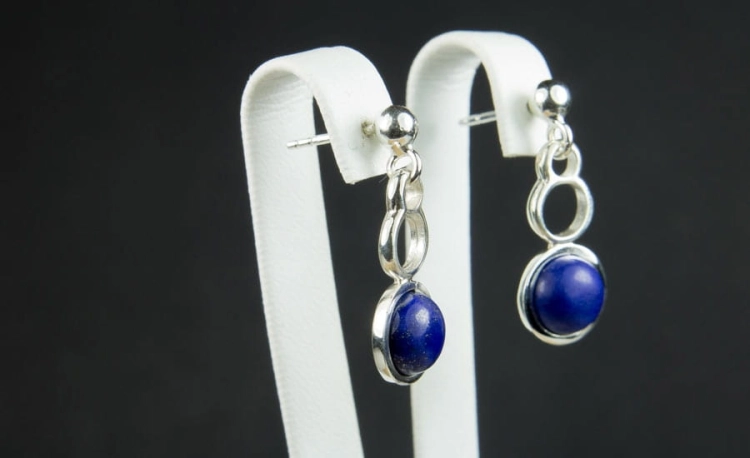 Lapis lazuli niebieskie kolczyki