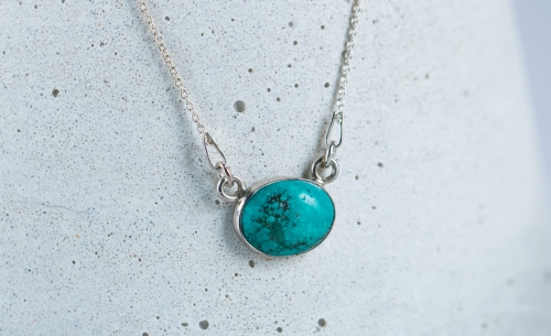 Naszyjnik z turkusem z Tybetu