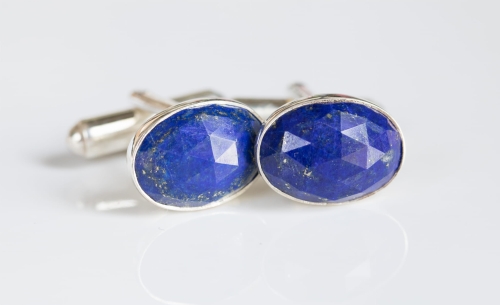 Spinki do mankietów z lazurytem