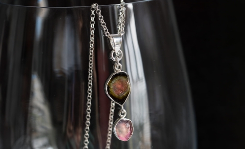 Naszyjnik z turmalinami arbuzowymi