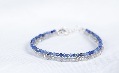 Bransoletka z sodalitem i labradorytem