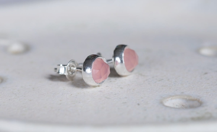 Agat różowy sztyfty