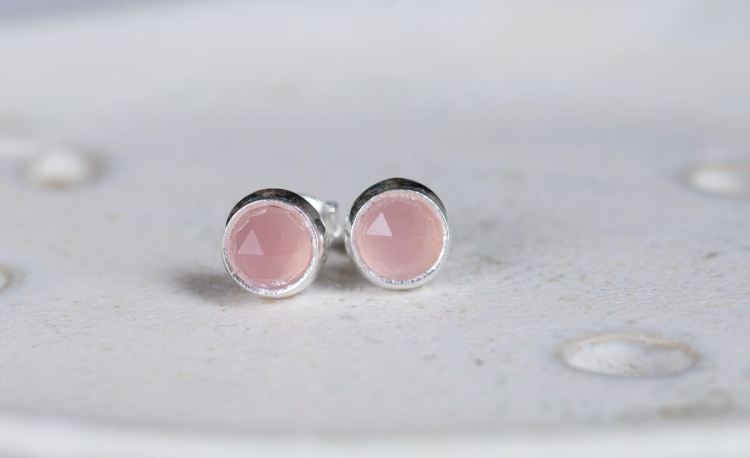 Agat różowy sztyfty