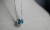 Srebrny naszyjnik z topazem London Blue