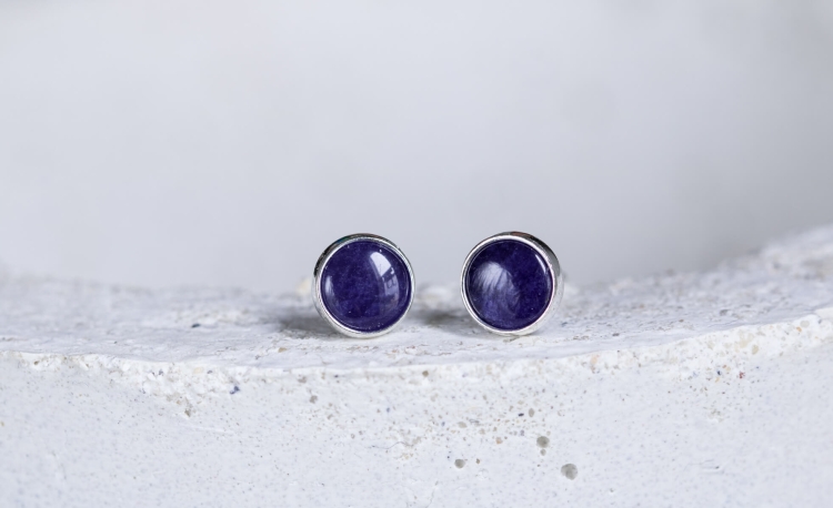 Sodalit płytka - srebrne sztyfty