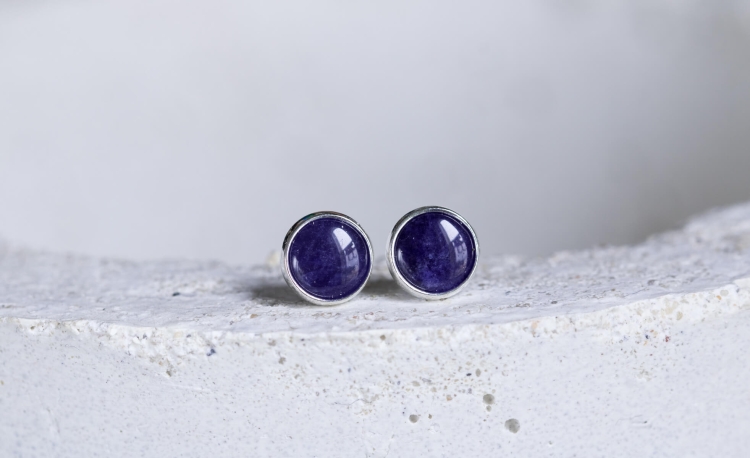 Sodalit płytka - srebrne sztyfty