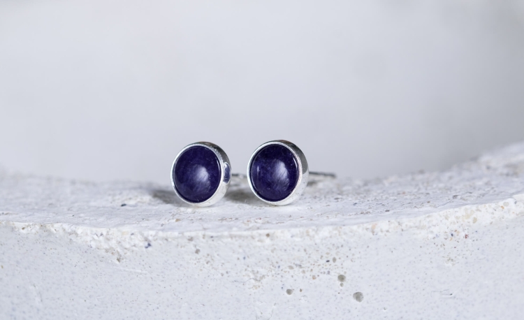 Sodalit płytka - srebrne sztyfty