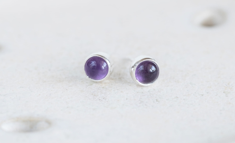Kolczyki z ametystem