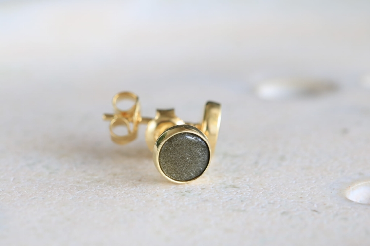 Pozłacane sztyfty z obsydianem złocistym