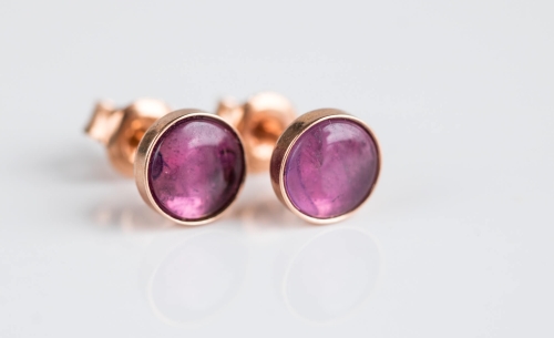 Ametyst w różowym złocie