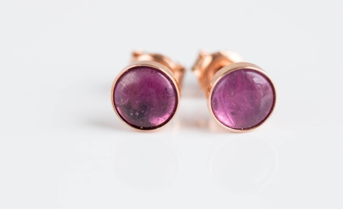 Ametyst w różowym złocie