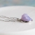 Srebrny naszyjnik z surowym kwarcem lawendowym